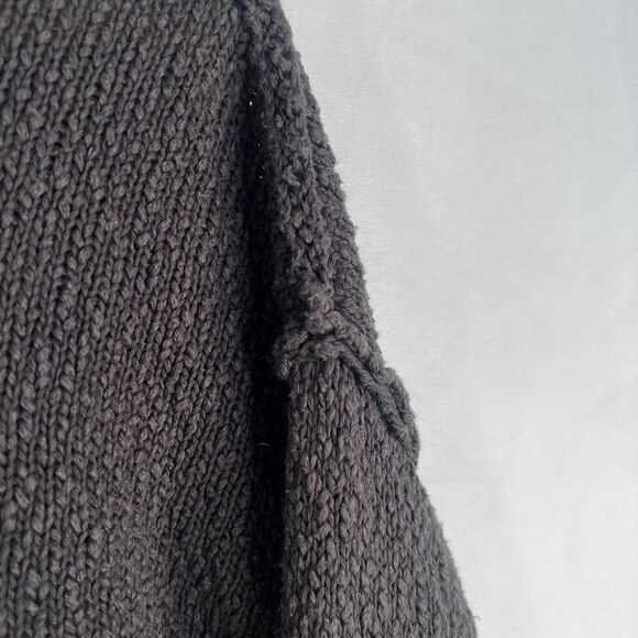 Aerie Textured Knit Edgy Boho Lounge Oversized Sweater Gray Neutral Size XS** - Picture 5 of 10